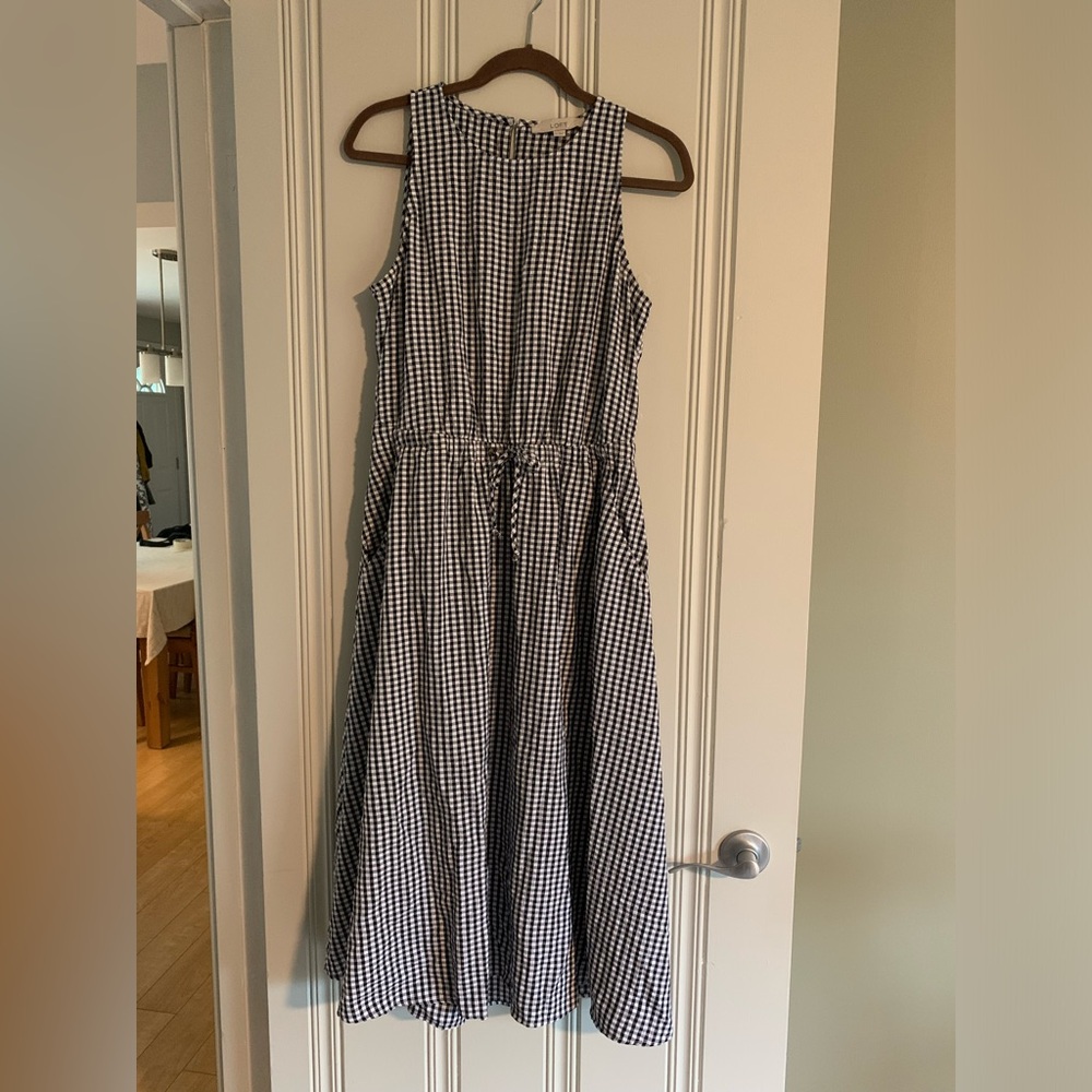 Loft fit and flare midi dress